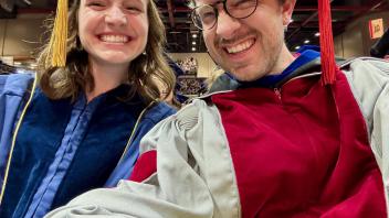 Rachel and Randy at graduation