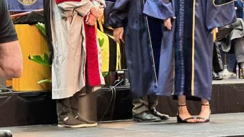 Rachel getting hooded