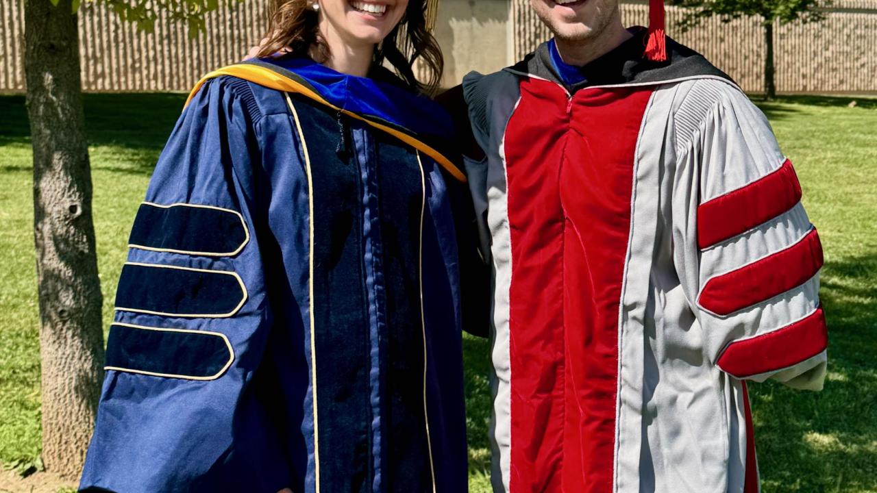 Rachel and Randy at graduation