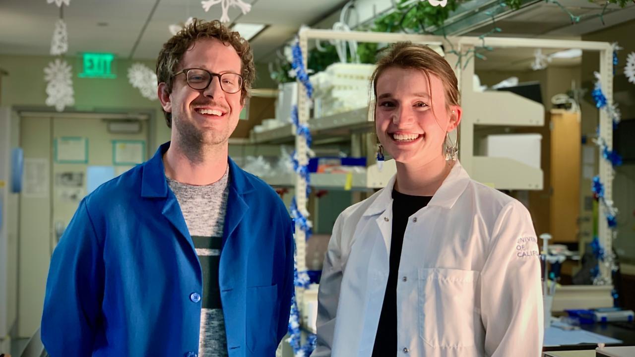 Rachel and Randy in the lab